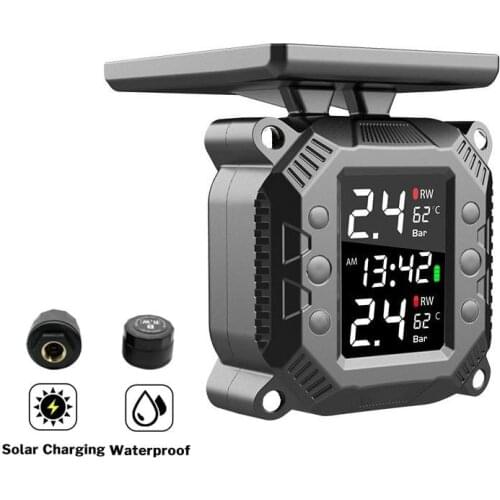 XM7 Motorcycle TPMS Sensors Moto Tire Pressure Solar Tyre Monitoring System with External Sensors Solar TMPS Motor Accessories