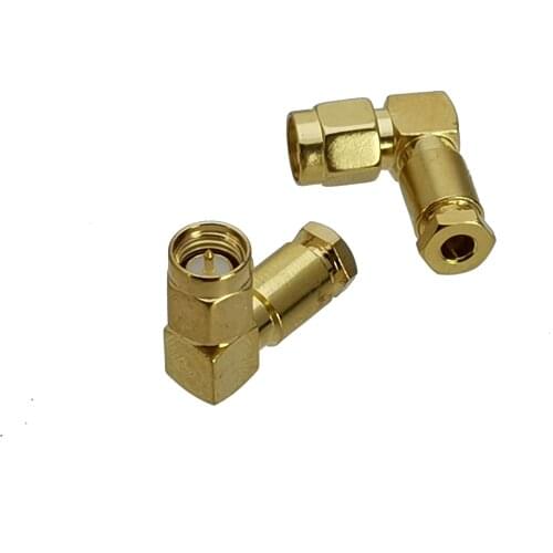 SMA male PLUG right angle clamp For RG316 RG174 LMR100 Cable RF connector