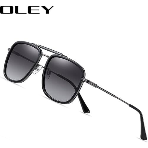 OLEY Mens Glasses Polarized Sunglasses Male Aviation Metail Frame Quality Women Sun Glasses Outdoor Driving for Accessories
