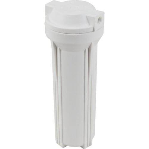 Standard 10" Filter Housing for Water Filters and Reverse Osmosis RO Systems/Aquarium -1/4" Inlet&Outlet - White Color