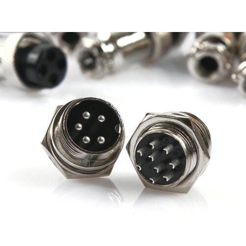 Only Male Socket of 7/16" GX12 Cable Connector 2Pin3pin4pin 5pin6pin7pin