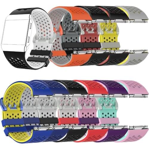 Ventilate Silicone Sport Watch Band Strap For Fitbit ionic Smart Watch Adjustable Replacement Bracelet Strap Watchband Accessory