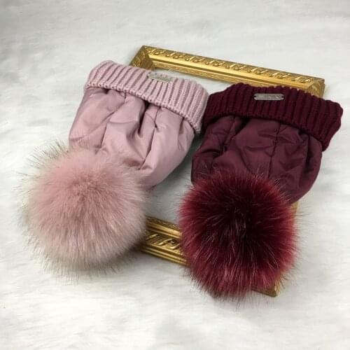 Women Beanie Hip Hop Hat female autumn and winter plus velvet warm wool hat fashion Korean knit hat Faux Fur double Pom down cap
