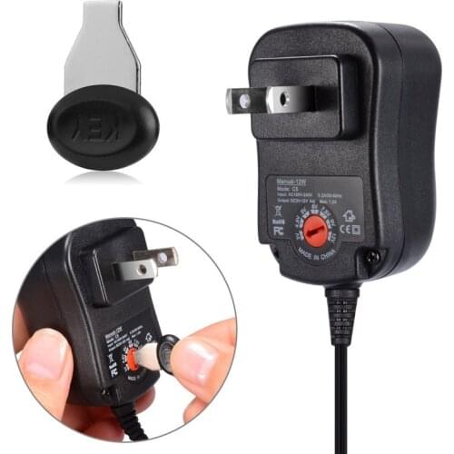 1 Set Power Supply Universal Mains AC/DC Power Source Adaptor Supply Plug Charger 3V-12V US/EU/UK Plug In Stock
