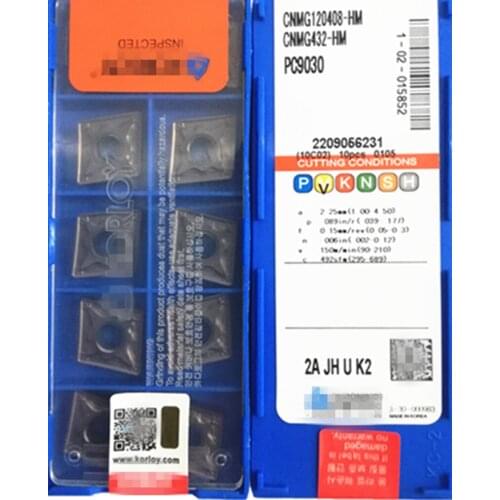 100% original CNMG120404-HM CNMG120408-HM PC9030 50pcs KORLOY Carbide insert Processing: stainless steel