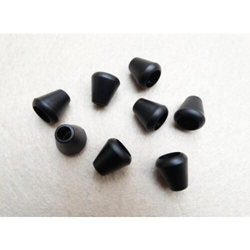 1000pcs/lot Brand News Black Zipper Pull Ends Bell Stopper Without Lid Cord Lock Plastic Black Hole