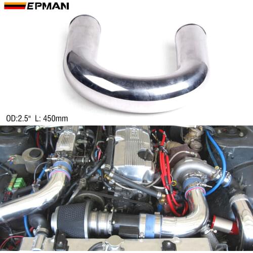 2pcs/unit 63mm 2.5" 180 Degree Aluminum Turbo Intercooler Pipe Tube piping L:450mm For PASSAT AUDI A4 EP-UP180-450-63