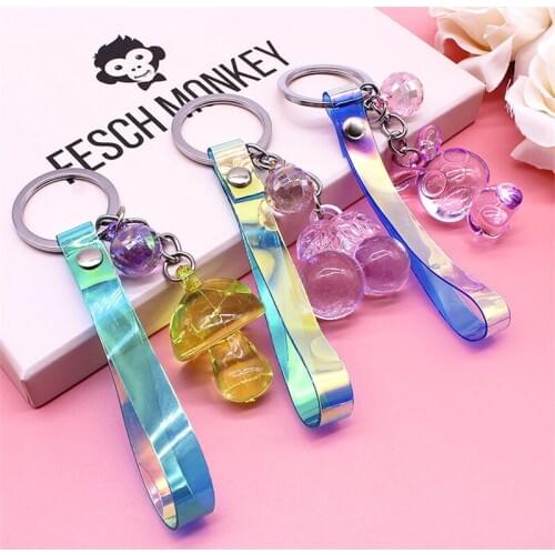 2019 Fashion Full Crystal Bear Key Chain Silver Plated Keychain Women Bag Car Hanging Pendant Keyring Jewelry Gifts