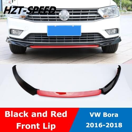 3 PCS Splitter ABS Car Shovel Modification Front Bumper Lip For Volkswagen Bora 2016-2018 Protector