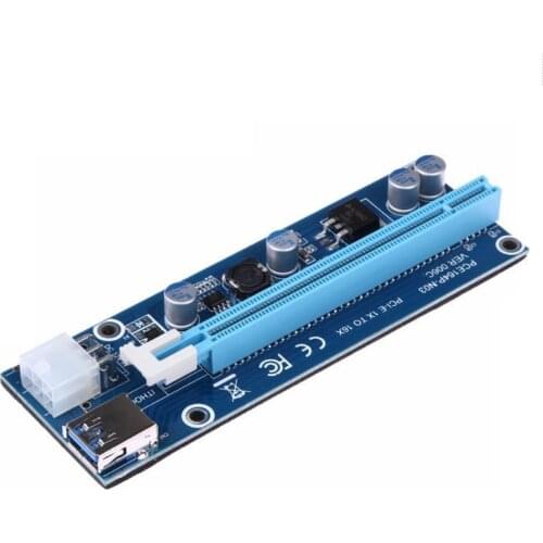 60cm USB 3.0 Mini PCI-E to PCIe PCI Express 1x to 16x Extender Riser Raiser Card Adapter SATA 6Pin Power Cable for BTC Mining