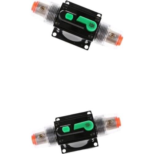 2Pcs 10AMP & 15AMP Circuit Breaker Waterproof 12V 24V 32V DC Fuse Auto Reset