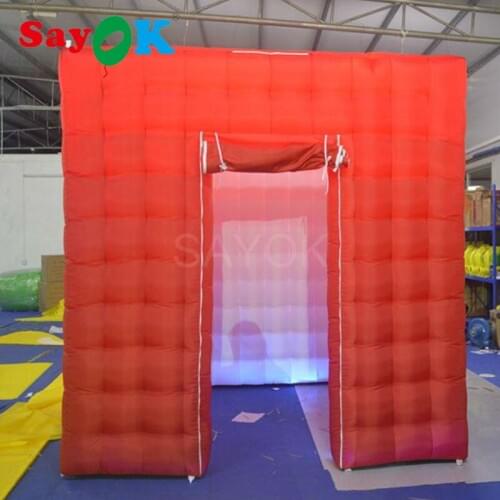 Free shipping 2.5m*2.5m*2.5m hot sale outdoor cube tent top quality orange inflatable photo booth/ Inflatable wedding photo bo