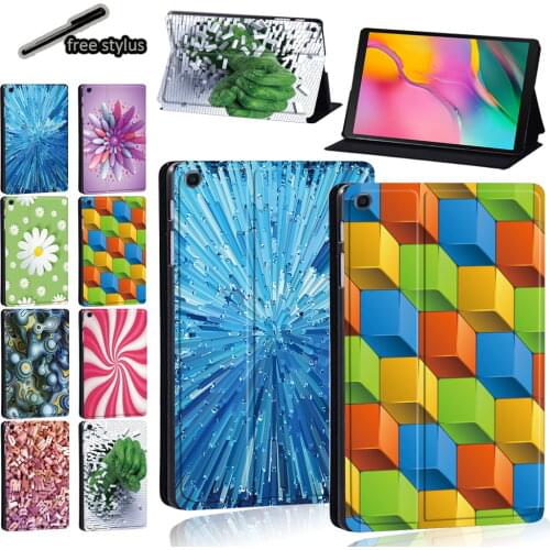 Tablet Case for Samsung Galaxy Tab S6 Lite/Tab S7/Tab S6/Tab S4/S5e(T720/725) Leather Stand Cover Case + Stylus