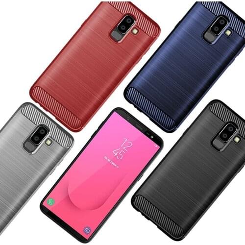 Case For Samsung Galaxy J8 2018 Case Silicone TPU Bumper Shockproof Carbon Cover for Samsung Galaxy J8 On8 2018 J800 Case