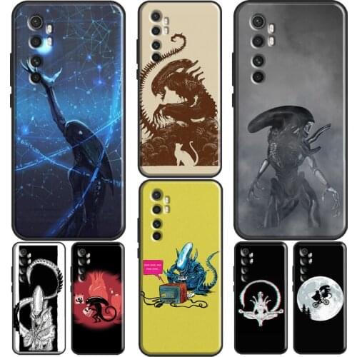 Funny Alien Artwork Funda For POCO X3 Pro F3 M3 Case For Xiaomi Mi 11 Ultra Mi Note 10 Lite 9T 10T Pro Cover