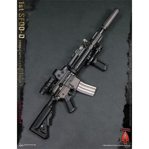 DAMTOYS 1/6th 1st SFOD-D Combat Applications Group TEAM LEADER Gun Weapon M4 Model For Doll Collection
