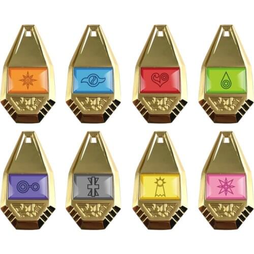 Digimon Adventure Mugendramon War Greymon Omegamon Angemon Evolution Key of Heraldry Badge Necklace Pendant