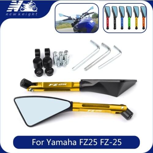 For Yamaha FZ25 FZ-25 Universal Motorcycle Accessories CNC Aluminum Rear View 8mm 10mm Rearview Side Mirror Laser Logo 6 Colors