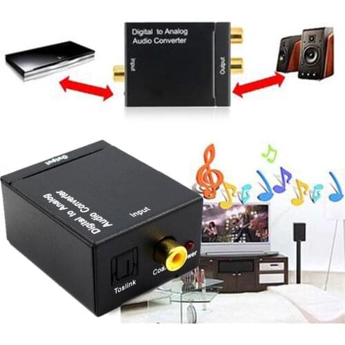 Home Professional Digital to Analog Audio Converter Audio Adapter L/R to Coaxial Signal Toslink Optical Fiber C5Y6