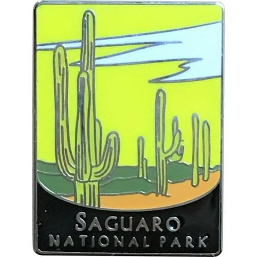 Custom Saguaro National Park Traveler Hard Enamel Pin Brooch Can be Customized with Your Logo
