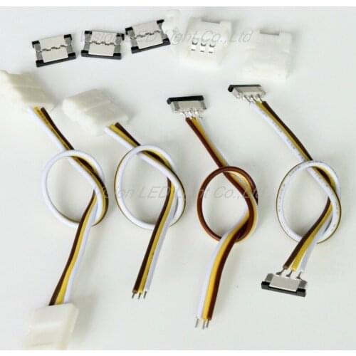 LED CCT tunable adjustable WW CW 3 wire Strips connector for 8mm and 10mm FPC LED Strip Light with 15cm wire. High quality