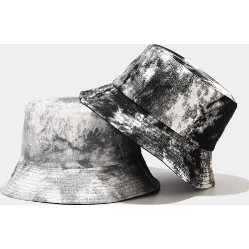 New Tie-dyed Fishing Fisherman Hat Reversible Bucket Hat Summer Outdoor Leisure Sun Protection Hat Unisex Womens Panama Bob Cap