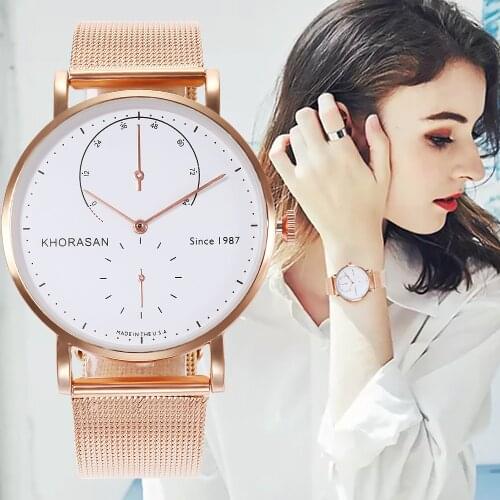 New Neutral Alloy Mesh With Personalized Rose Gold Watch Mens And Womens Watches Relogio Reloj Mujer Montre Homme Gift Orologi