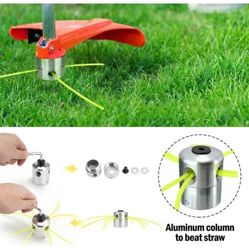 New Universal Trimmer Head Aluminium Strimmer Head Trimmer Heads String Set Grass Brush Cutter Accessory Durable Strimmer Head