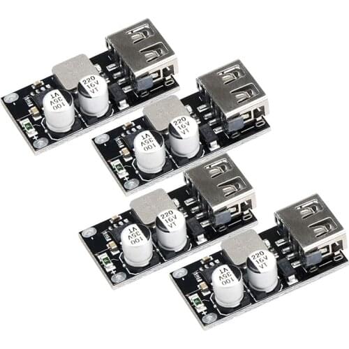 New USB Buck Converter 4Pcs DC-DC Step Down Module 6-32V 12V 24V to 5V QC 3.0 Charging Module Power Supply Voltage Regulator
