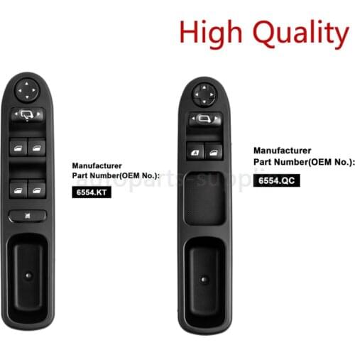 Car Window Control Switch 6554.KT For Peugeot 307 307CC 307SW/6554.QC For Citroen C3 Peugeot 207 CC 6554KT 6554QC