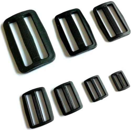10pcs/lot Plastic Adjust Buckle Curve Slider Tri-Glide 50mm 38mm 32mm Webbing Tri-ring Dog Collar Harness Backpack Strap