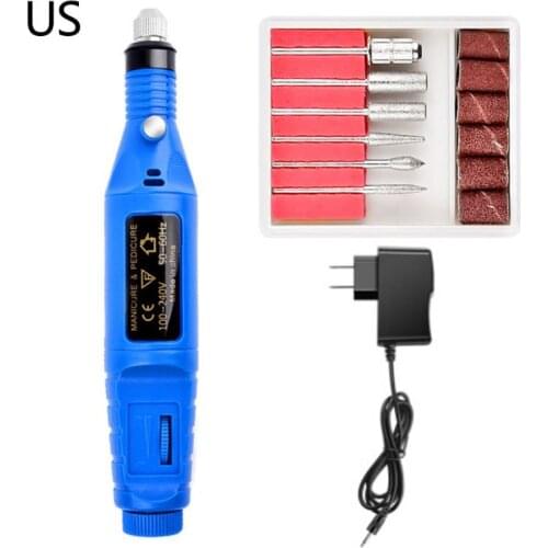 Professional Finger Toe Nail Care Electric Nails Drill Machine Manicure Pedicure Kit with Sanding Bands