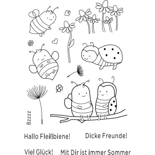 German bee Transparent Clear Stamp for DIY scrapbooking/Card Making C620