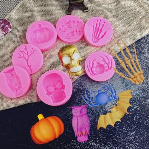 Halloween Series Silicone Mold Fondant Cake Decorating Mold Sugarcraft Food Safe Polymer Clay Resin Cookie Butter