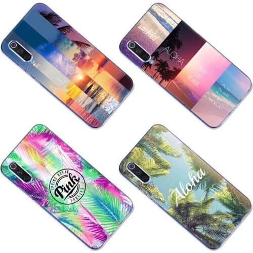 Hot Aloha Palm Trees Silicone Case for Xiaomi Mi POCO X3 NFC M3 F3 Note 10 S 10i 10T 11X Pro 11i 11 Ultra 11 Lite Soft Cover