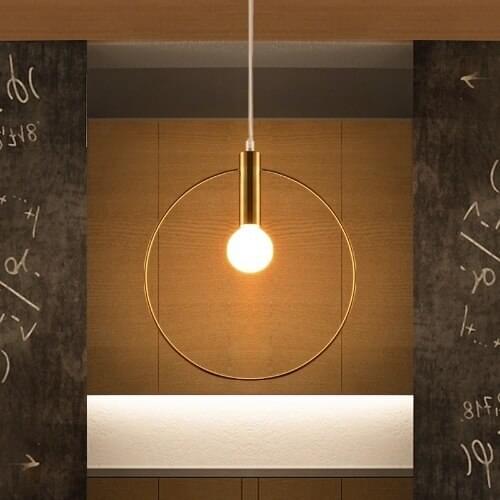Room Lighting Simple Circular Pendant Light Creative Bar Lamp For Restaurant Home Living Room Bedroom Fashion Dining