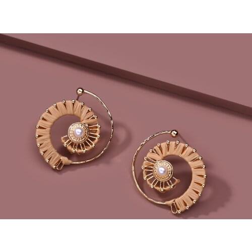 LUNA CHIAO Fashion Jewelry Swirl Shape Raffia Statement Earrings for Women