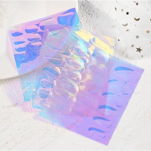 1 Pcs Nail Art Sticker Nail Art Aurora Cellophane Finished Transfer Paper Colorful Candy Paper Nail Art Model Accessories