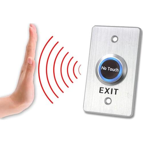 2021 New Metal Touchless Door Access Control Release Switch IR Contactless No Touch Infrared Exit Button
