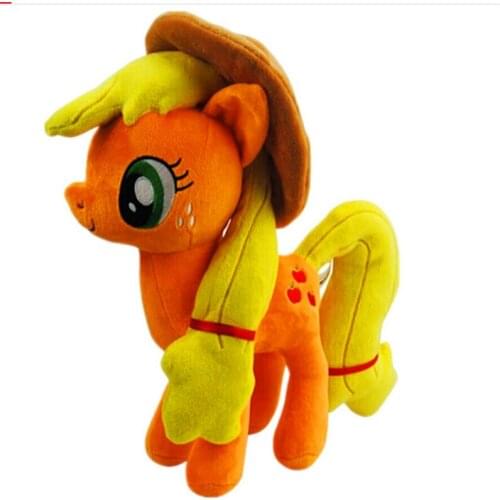 30cm High Good Quality Yellow Orange Horse Unicorn Stuffed PP Cotton Soft Plush Doll Toy