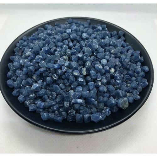 50g Rare 3-5mm Natural Blue Sapphire Corundum Rough Specimen Mnerals Healing Natural Stones and Minerals