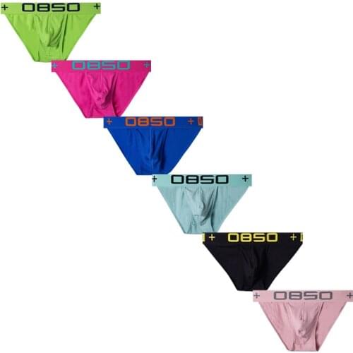 6 Pcs/Lot Men Briefs Set Underwear Cotton Soft Man Underpants High Fork Sexy Panties For Gay Breathable Free Shipping Wholesale