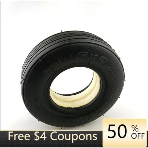 6X2 Solid tire 6x2 Pneumatic tyre inner tube Electric Scooter Wheel Chair Truck Use 6" Tire Tyre F0 Pneumatic Trolley Cart