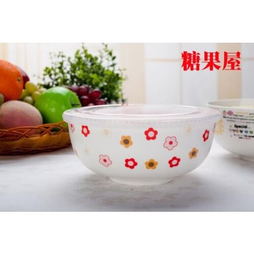 7 inch, fine bone china lunch box food container, colorful fruit salad mixing bowls, bbq buffet serving bowl, ramen bowl