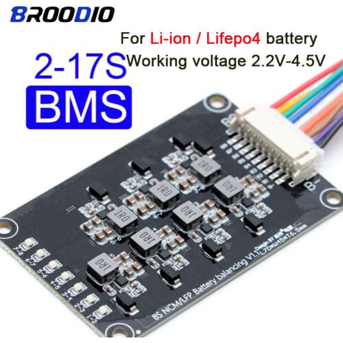 1.2A 3S 4S 5S 6S 7S 8 10S 11S 12S 13S 16S 17S BMS Li-ion Lithium Battery Lifepo4 Active Equalizer Balancer Energy Transfer Board