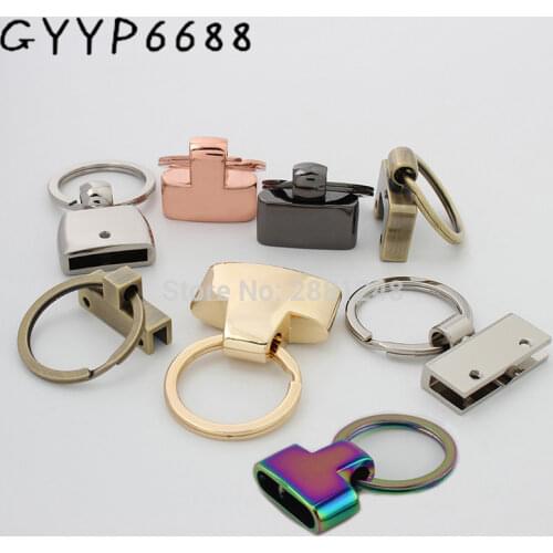 2-30pcs Key o ring Key handmade leather luggage accessories Hanging keychain chain hook pendant Key Fob hardware