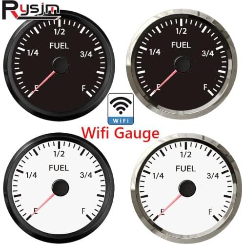 New Wifi Gauge 52MM Boat Car Fuel Level Gauge Compatible With all Ranges Ohm Signal Sensor Support PC/Mobile Phone Connection