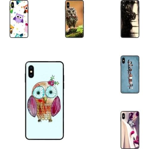 For Apple iPhone X XR XS 11 12Pro MAX 5S 5C SE 6S 7 8 Plus 2020 Black Soft Fashion Mobile Phone Retro Style Owl Acheter