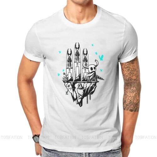 Hollow Knight Game Creative TShirt for Men Bug Black Round Neck Basic T Shirt Distinctive Birthday Gifts Streetwear Big Size