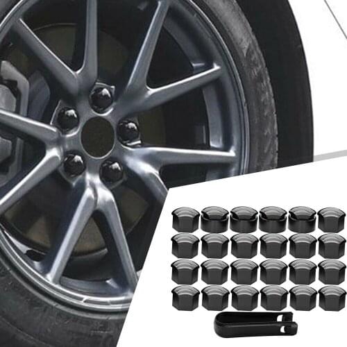 Black Wheel Nut Bolt Trims Studs Cover Cap For Opel BMW Benz 16mmx17mm, 17mmx23mm Wheel Nut Cover Bolt Cap Removal Tool